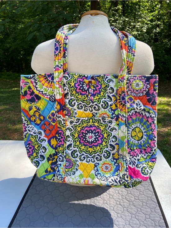 Vera Bradley Handbags - Vera Bradley Quilted Medallion Print Tote - Yellow, Pink, Blue, Green